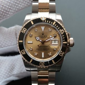 Rolex Submariner 116613 LN YG Wrapped Bezel YG Dial SS/YG Armband