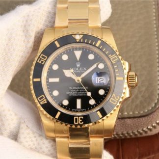 Rolex Submariner 116613 LN YG Wrapped Svart urtavla YG Wrapped Armband Et