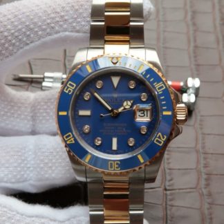 Rolex Submariner 116613 YG Wrapped Blue Dial SS/YG Armband