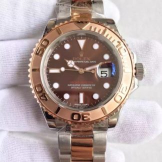 Rolex Yacht-Master 116621 RG Bezel Brun Urtavla SS/RG Armband