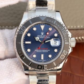 Rolex Yacht-Master 116655 SS EW Blå urtavla på SS-armband