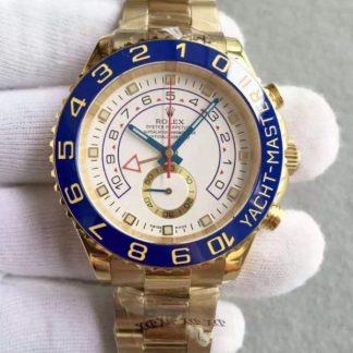 Rolex YachtMaster II 116688 YG Blå keramik JF YG Armband